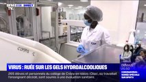 Coronavirus: face à la demande, des milliers de flacons de gels hydroalcooliques sont produits chaque jour dans ce laboratoire