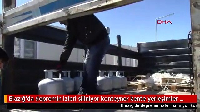 Elazığ'da depremin izleri siliniyor konteyner kente yerleşimler sürüyor