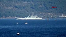 Çanakkale rus savaş gemisi boğazdan ege sularına geçiş yaptı