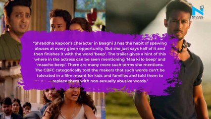 CBFC chops off Disha Patani's body close-up shots and Shraddha's abuses in ‘Baaghi 3’