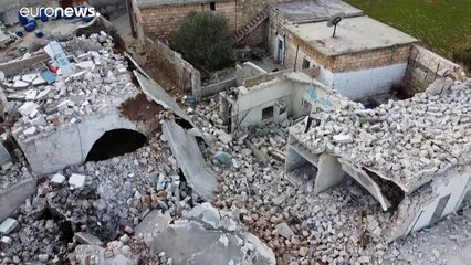 شاهد: قصف ودمار استهدف قرية بليون بريف إدلب