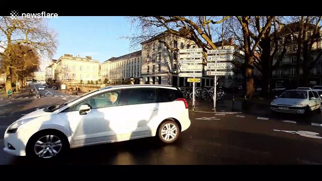Hundreds protest in Nantes against government decision to force through pension reform, bypassing parliament