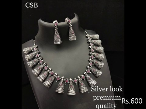 Latest Oxidized silver Necklace Collection | Oxidized Jewellery 2020