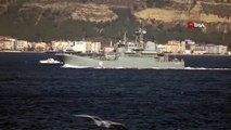 Rus Savaş Gemisi 2 Türk Sahil Güvenlik Botu Refakatinde Çanakkale Boğazı’nda İlerliyoR