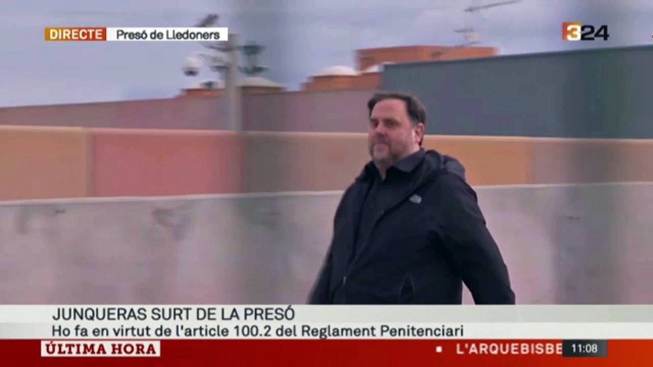 Junqueras surt per primera vegada dels Lledoners per anar a treballar