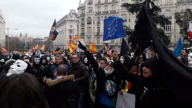 Manifestación de Policía Nacional y la Guardia Civil por la equiparación salarial.