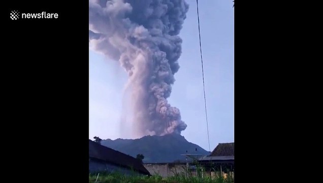 FURTHER FOOTAGE: Indonesia's Mount Merapi erupts sending huge ash cloud into air