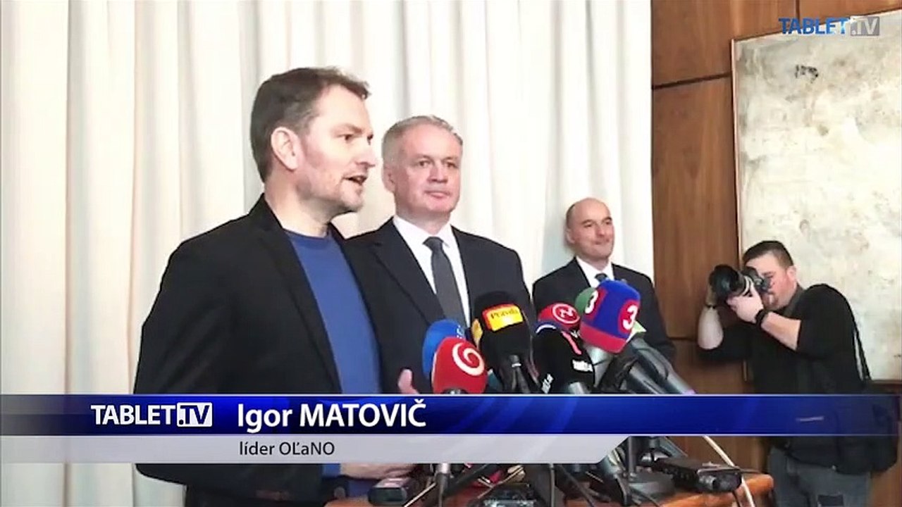 ZÁZNAM: Brífing predsedu OĽaNO I. Matoviča a predsedu Za ľudí A. Kisku