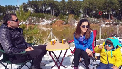 Mart ayında kar gören Aydınlılar oraya koştu