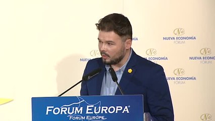 Rufián: "Está muy bien que te aplaudan en Perpiñán, pero el reto es que te aplaudan en Cornellá"