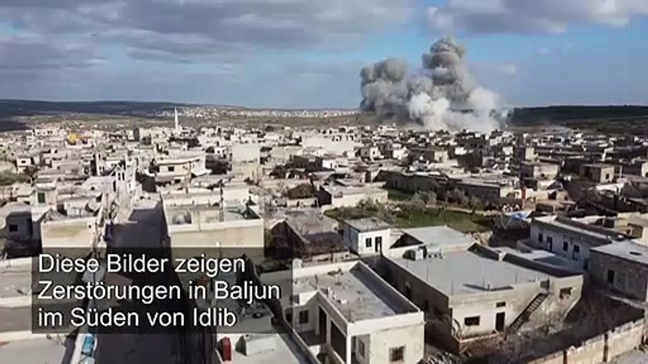 Luftangriffe, trümmer, flüchtende: das elend von idlib