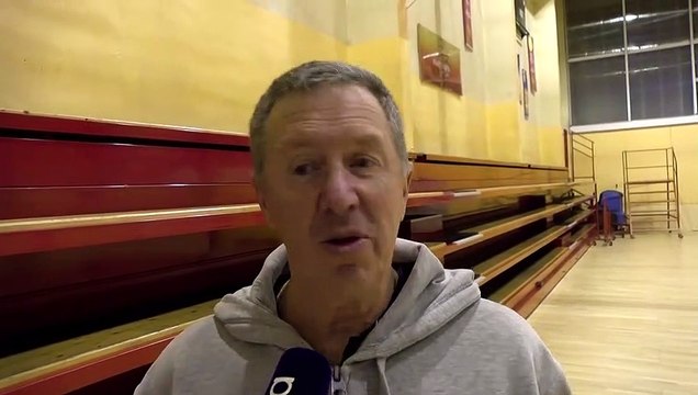 Le coach Jacky Bichard avant le match Martigues Sport Basket - Lattes Montpellier