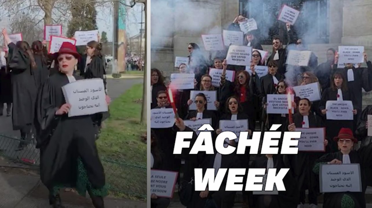 Devant le défilé Chanel, des avocats en grève prennent la pose contre la réforme des retraites