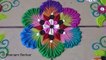 Beautiful flower rangoli using bangles  Easy rangoli designs by Poonam Borkar