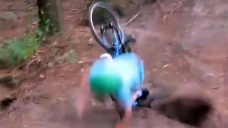 BMX Rider Jumps A Dirt Ramp And Fails