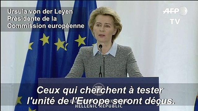 Migrants: ceux qui cherchent à tester l'unité de l'Europe seront déçus (Ursula von der Leyen)