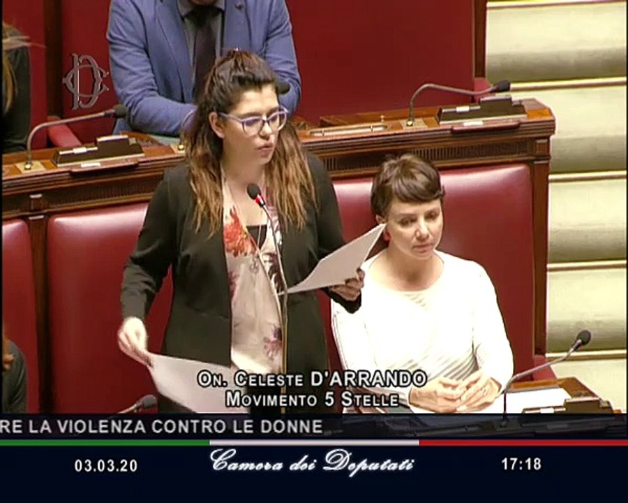 D'Arrando - Intervento su mozione per parità di genere e contrasto a violenza sulle donne (03.03.20)