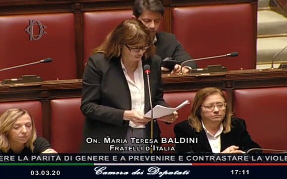 Baldini sulle iniziative volte a promuovere la parità di genere (03.03.20)