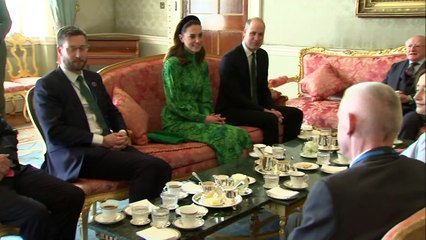 The Duke and Duchess of Cambridge ring Peace Bell in Dublin