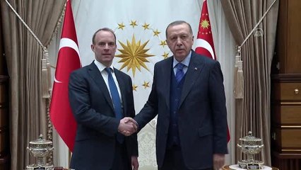 Cumhurbaşkanı Erdoğan, İngiltere Dışişleri Bakanı Raab'ı kabul etti