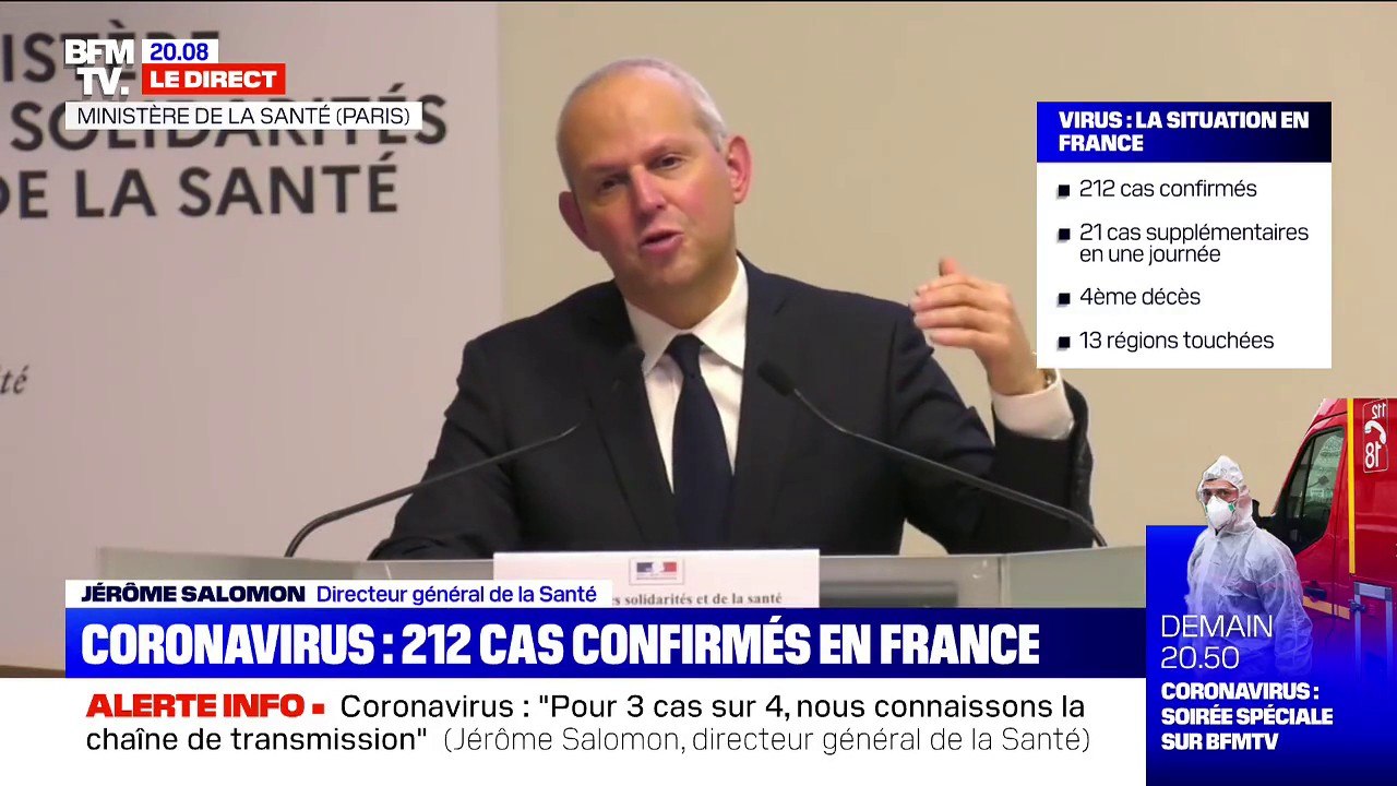 Coronavirus: il est "assez peu probable" d'être contagieux en étant asymptomatique, déclare le directeur général de la Santé
