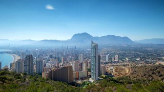 Stock Video - Benidorm seaside resort with a view of the coast - Stock Video Footage