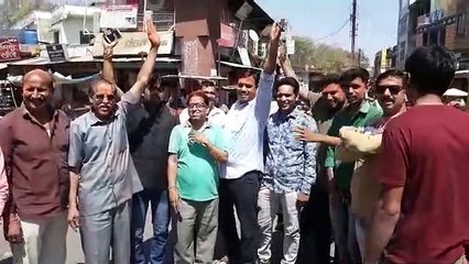 मल्हारगढ़: BJP कार्यकर्ताओं ने कांग्रेस सरकार गिरने पर मनाया जश्न