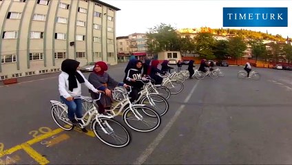 İmam Hatipli Kız Öğrencilere Bisiklet Eğitimi