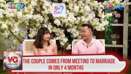 The couple comes from meeting to marriage in only 4 months