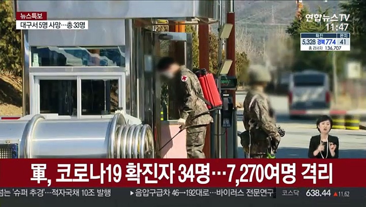 軍, 코로나19 확진자 34명…7,270여명 격리