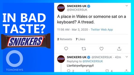 Snickers compare the Welsh language to keyboard bashing