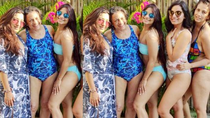 Kajol's mother Tanuja looks stunning in Bikini while celebrating daughter's birthday | FilmiBeat