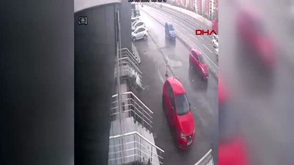 Şile otoyolu'ndaki trafik kazası kamerada