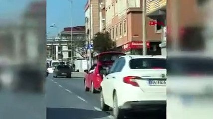 Sultangazi'de trafikte tehlikeli yolculuk