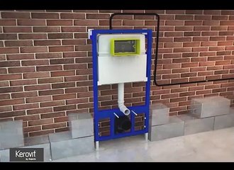 Installation of Sense Actuation Plate for hands free hygiene: Kerovit by Kajaria