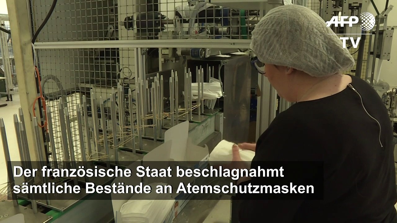 Frankreich beschlagnahmt wegen Coronavirus Atemschutzmasken