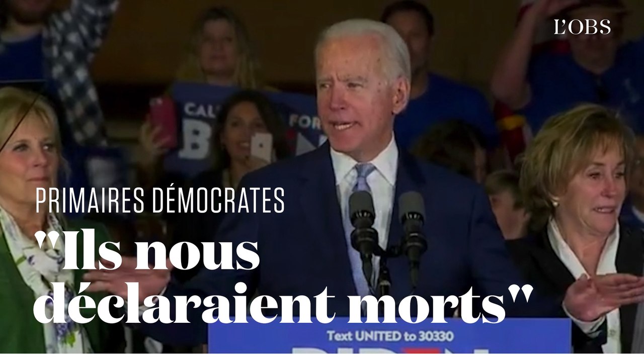 Le vibrant discours de Joe Biden, de retour à l'issue du "Super Tuesday"