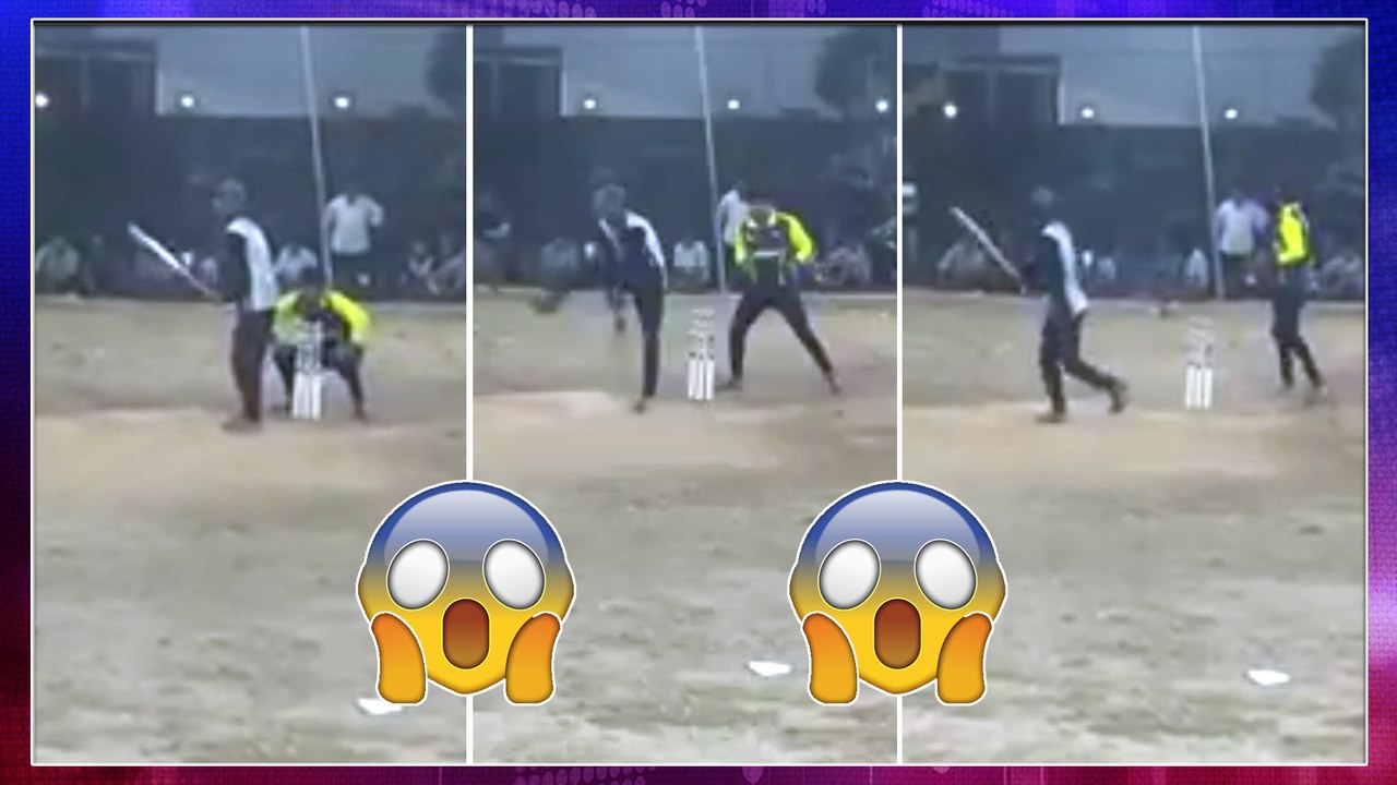 Viral Video : Unbelievable Shot In Cricket, People Compares With MS Dhoni Helicopter Shot