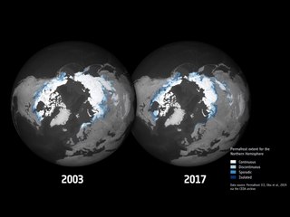 Así se ve el deshielo del permafrost desde el espacio