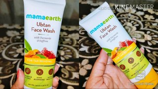 Mamaearth ubtan face wash with turmeric&saffron for tan removal for all skin types!!