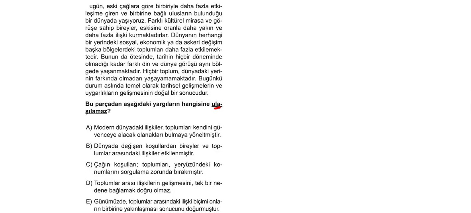 Sıradışı Analiz Yayınları TYT 9. Deneme Sınavı - Türkçe 34.  Soru