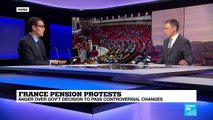 Passing pension reforms without a vote: is the article 49-3 of the French constitution an 'assault on democracy'?