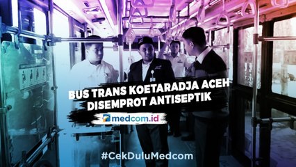 Antisipasi Korona, Trans Koetaradja Aceh Semprot Cairan Antiseptik