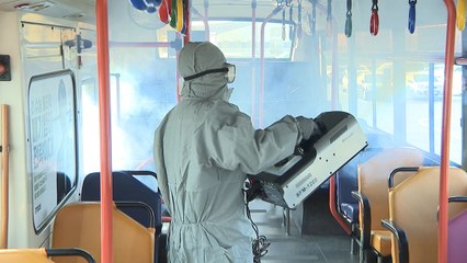 버스부터 비행기까지...방역 작업 '구슬땀' / YTN