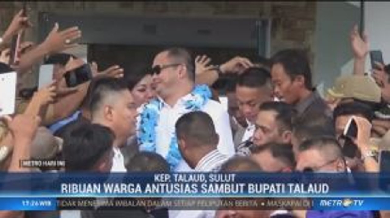 Ribuan Warga Sambut Bupati dan Wabup Talaud Terpilih