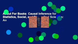 About For Books  Causal Inference for Statistics, Social, and Biomedical Sciences: An