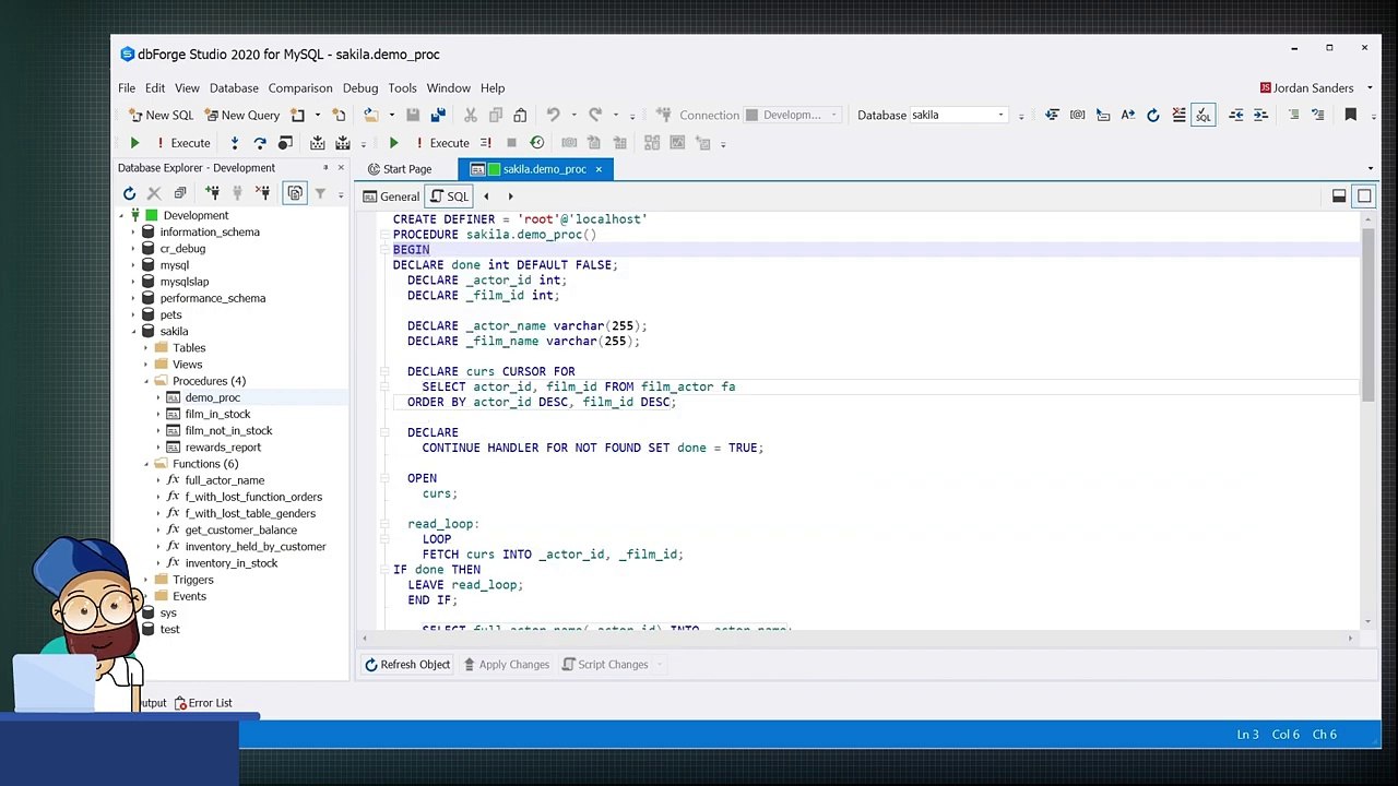 How to debug MySQL stored procedures in MySQL Debugger - dbForge Studio for MySQL