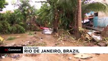شاهد: سيول تجرف السيارات وتقتحم البيوت في ريو دي جانيرو البرازيلية