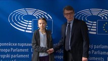 David Sassoli se reúne con Greta Thunberg