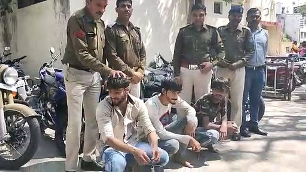 रतलाम -खाचरोद,रतलाम इन्दौर से चोरी की गई 6मोटरसाइकिल बरामद 3आरोपी गिरफ्त